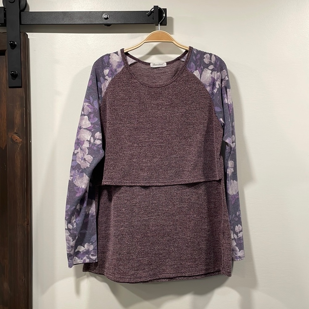 (x3 colors) Size L Long Sleeve Nursing / Maternity Top